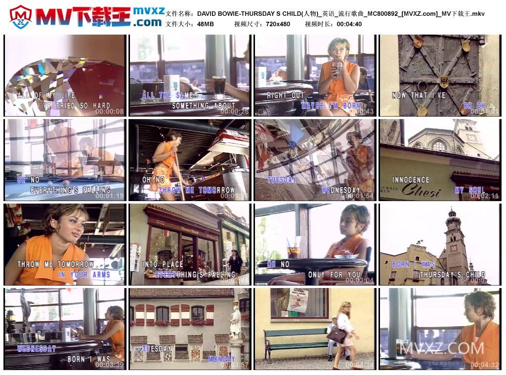 DAVID BOWIE-THURSDAY S CHILD(人物)_英语_流行歌曲_MC800892